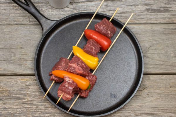 Detailed view of kabobs